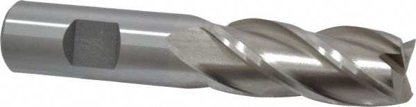 Value Collection 723-8698 Square End Mill: 0.7874 Dia, 1-7/8 LOC, 3/4 Shank Dia, 4-1/8 OAL, 4 Flutes, Cobalt Image