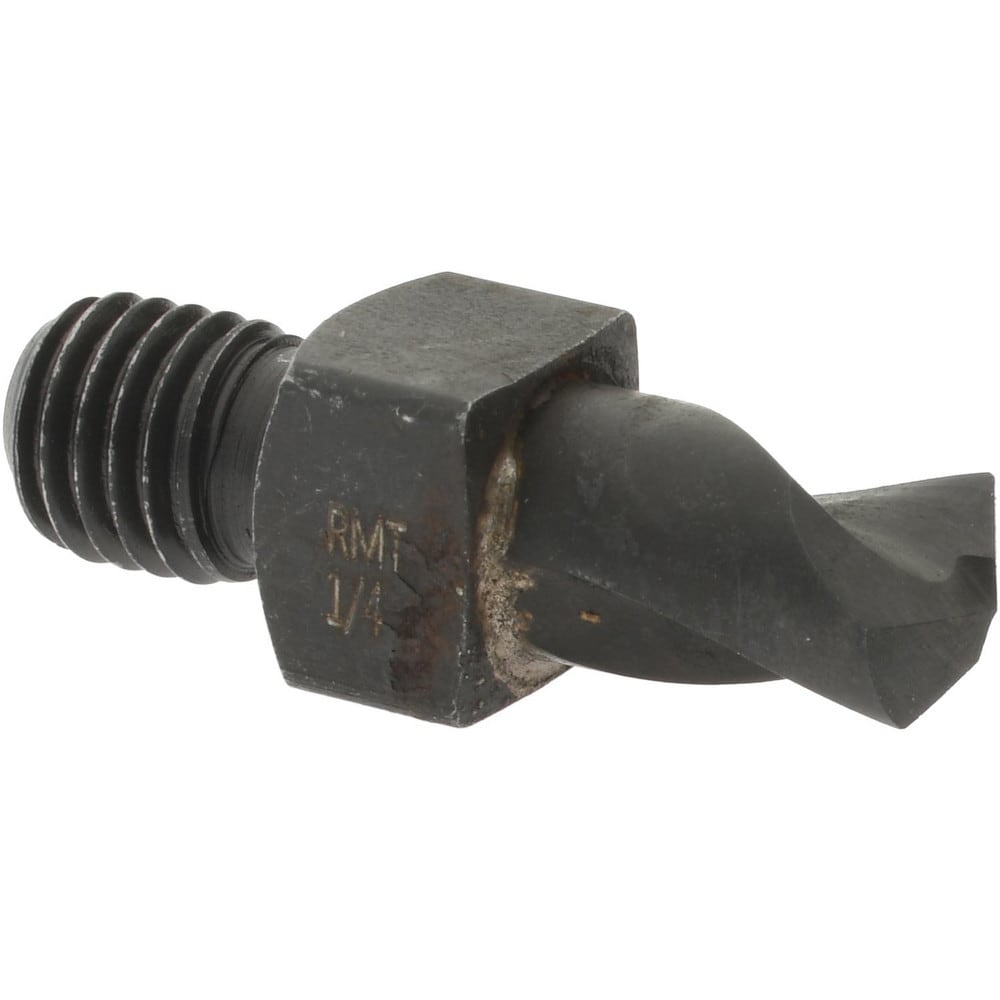 Threaded Shank Drill Bit: 1/4" Dia, 135 ° Point, 1/4-28 Shank, Cobalt