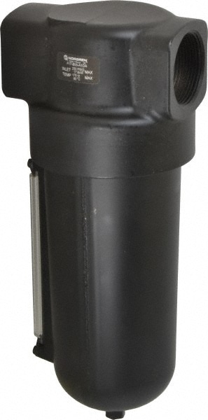 1-1/2" Port, 11.88" High x 4-3/4" Wide Heavy Duty Filter with Metal Bowl, Automatic Drain