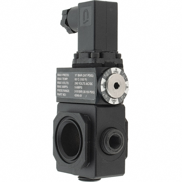 Norgren 4246-50 FRL Pressure Switch: 1/4" Port, 250 Max psi, Use with Compact Compressed Air Filter Image