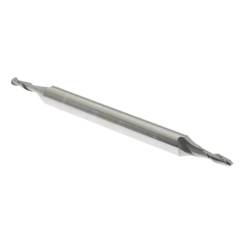 Ball End Mill: 0.0781" Dia, 0.2344" LOC, 2 Flute, High Speed Steel