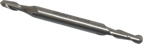 Value Collection 841-0140 Ball End Mill: 0.1406" Dia, 0.4219" LOC, 2 Flute, High Speed Steel Image