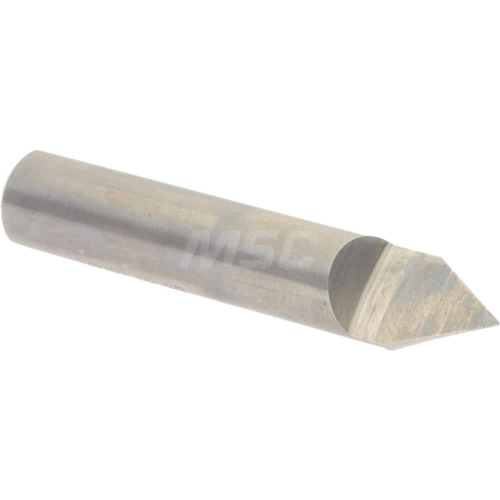 Engraving Cutter: 60 °, 3/8" Dia, Conical Point, Solid Carbide