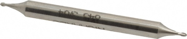 Value Collection 843-0046 Ball End Mill: 0.0469" Dia, 0.0625" LOC, 2 Flute, High Speed Steel Image