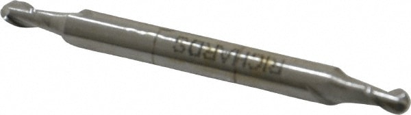 Value Collection 843-0125 Ball End Mill: 0.125" Dia, 0.1875" LOC, 2 Flute, High Speed Steel Image