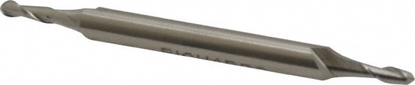 Value Collection 541-0093 Ball End Mill: 0.0938" Dia, 0.2813" LOC, 2 Flute, Cobalt Image