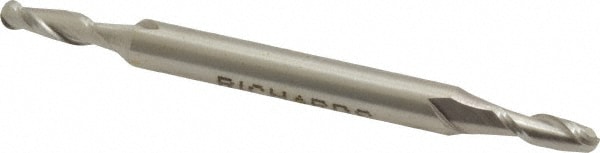 Value Collection 541-0125 Ball End Mill: 0.125" Dia, 0.375" LOC, 2 Flute, Cobalt Image