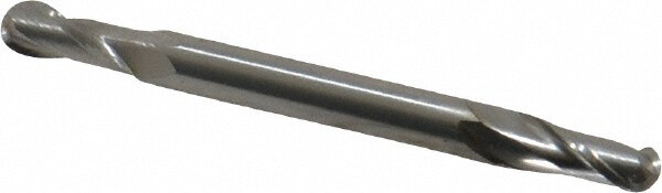 Value Collection 541-0187 Ball End Mill: 0.1875" Dia, 0.5" LOC, 2 Flute, Cobalt Image