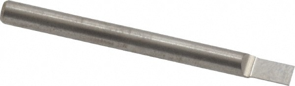 Engraving Cutter: 1/8" Dia, 0.125" Tip Dia, Square Point, Solid Carbide