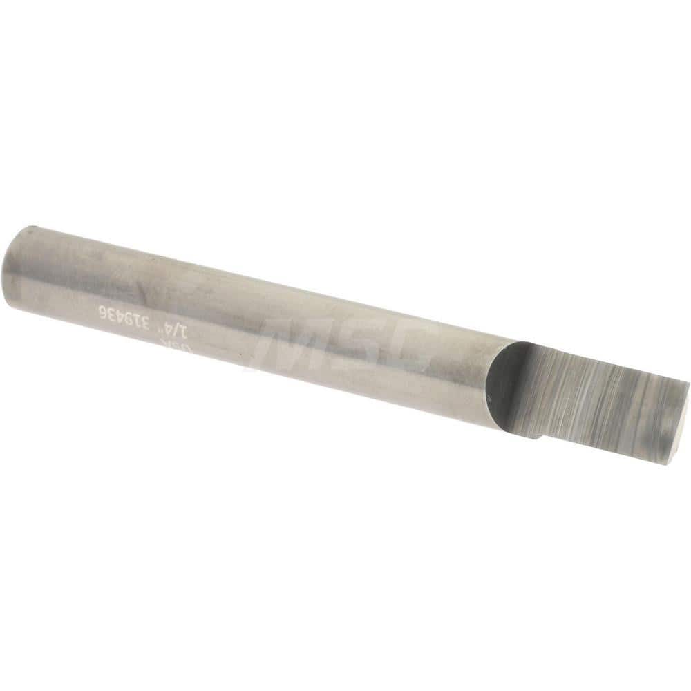 Engraving Cutter: 1/4" Dia, 0.25" Tip Dia, Square Point, Solid Carbide