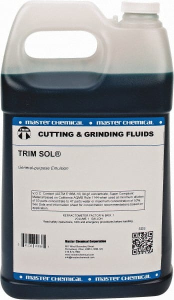 Master Fluid Solutions SOL-1G Cutting & Grinding Fluid: 1 gal Bottle 