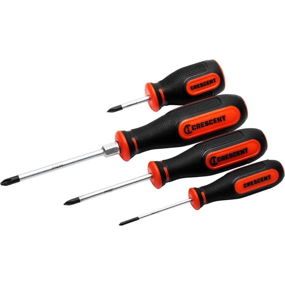 Screwdriver Sets; Screwdriver Types Included: Phillips ; Container Type: Clamshell ; Tether Style: Not Tether Capable ; Number Of Pieces: 4 ; Insulated: No