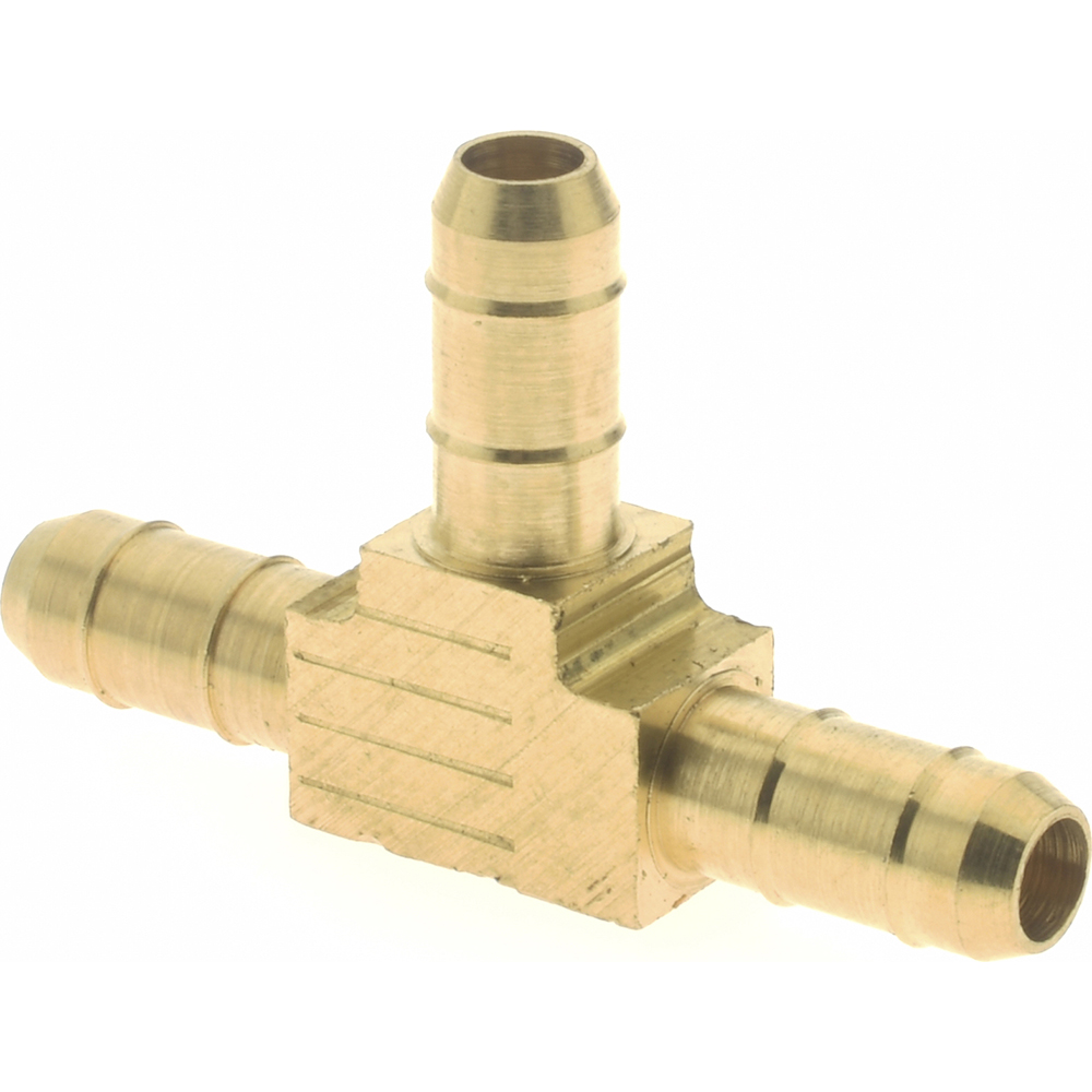Barbed Tube Union Tee: Multiple Barbs - 0.17" Tube ID, 1/4" Tube OD