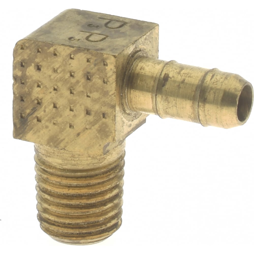 Barbed Tube Male Elbow: Multiple Barbs, 1/16-27