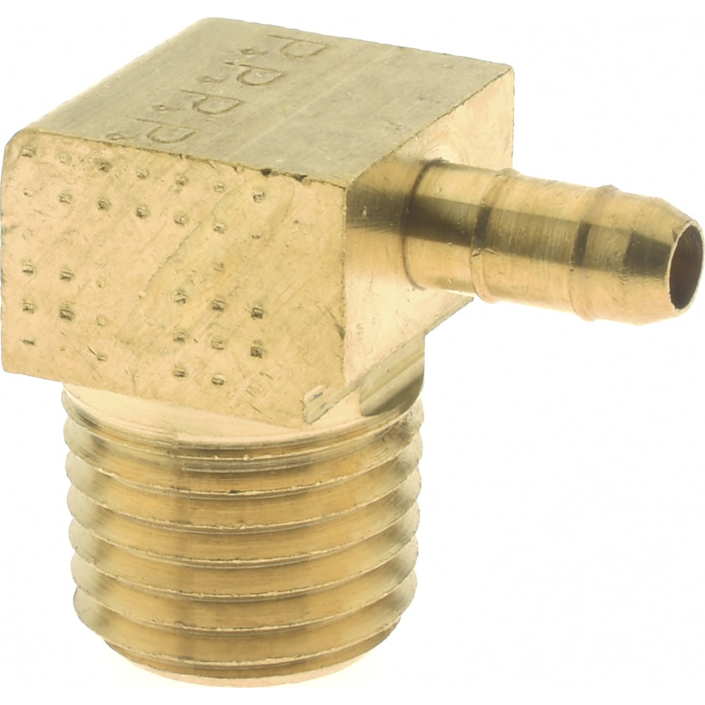 Barbed Tube Male Elbow: Multiple Barbs, 1/4-18