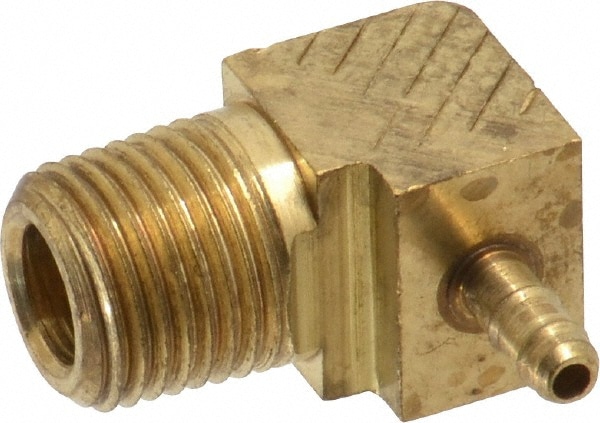 Barbed Tube Male Elbow: Multiple Barbs, 1/8-27