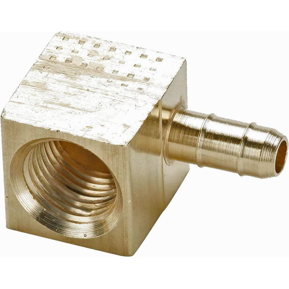 Barbed Tube Female Elbow: Multiple Barbs, 1/8-27