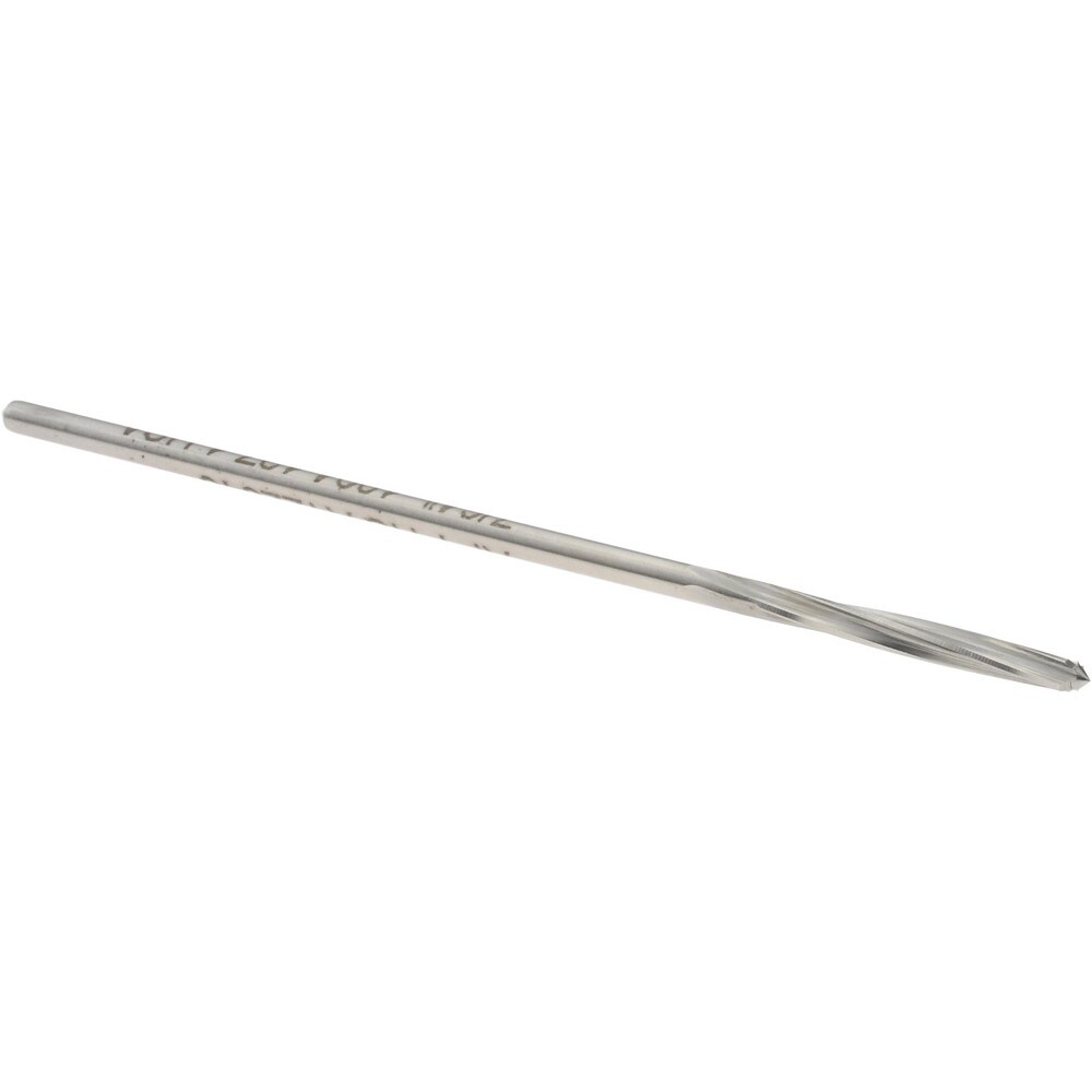 Chucking Reamer: 7/64" Dia, 3-1/2" OAL, 7/8" Flute Length, Straight-Cylindrical Shank, HSS