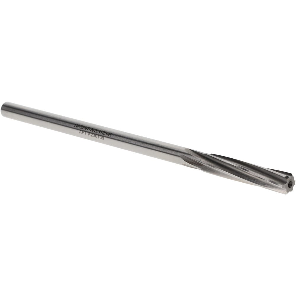 Chucking Reamer: 5/16" Dia, 6" OAL, 1-1/2" Flute Length, Straight-Cylindrical Shank, HSS