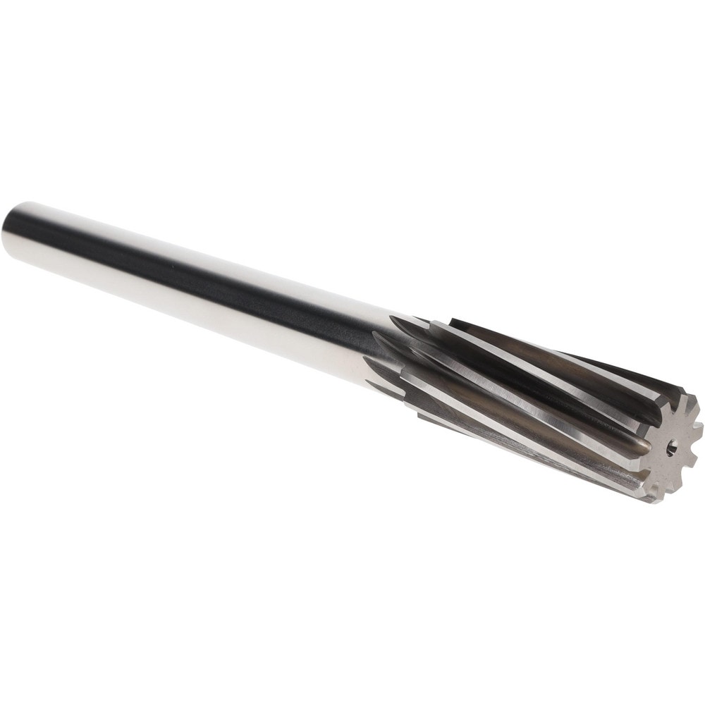 Chucking Reamer: 1-1/16" Dia, 10-1/2" OAL, 2-3/4" Flute Length, Straight-Cylindrical Shank, HSS
