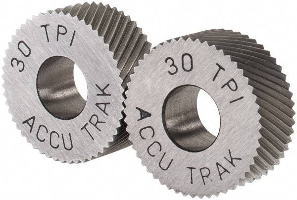 1/4 Inch Face Width, 5/8 Inch Diameter, High Speed Steel Knurl Wheel Set