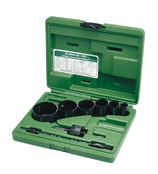 COMMON KIT - 6 SIZES VARIABLE PITCH HOLESAWS - Bi-Metal