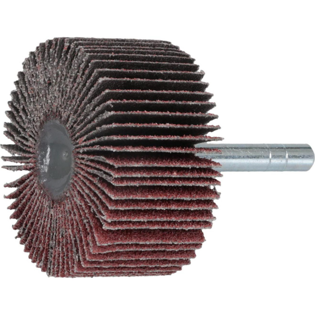 Camel Grinding Wheels | CGW Abrasives Mounted Flap Wheel: 2" Dia, 1" Face Width, 60 Grit, Aluminum Oxide - 1/4" Shank Dia, Coated, Medium Grade