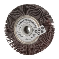 4 x 1" 40 Grit Aluminum Oxide Unmounted Flap Wheel