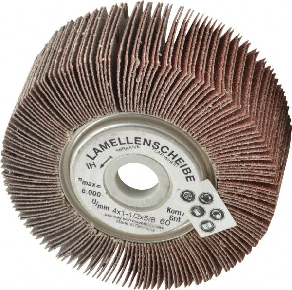 4 x 1-1/2" 60 Grit Aluminum Oxide Unmounted Flap Wheel