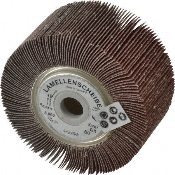 4 x 2" 60 Grit Aluminum Oxide Unmounted Flap Wheel