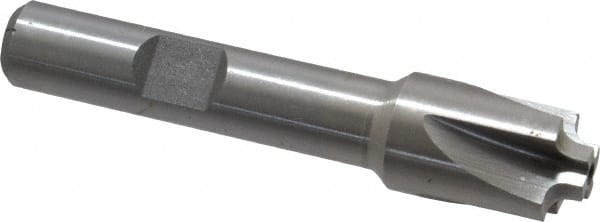 Interstate Corner Rounding End Mill: 0.07 mm Radius, 1/2" Dia, 4 Flutes, High Speed Steel - 3/8" Shank Dia, Bright/Uncoated, Single End