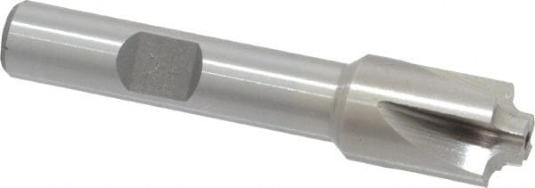 Interstate Corner Rounding End Mill: 0.09 mm Radius, 1/2" Dia, 4 Flutes, High Speed Steel - 3/8" Shank Dia, Bright/Uncoated, Single End