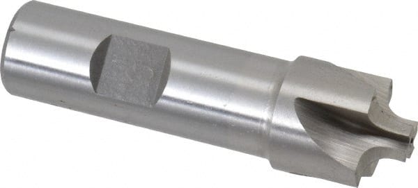 Interstate Corner Rounding End Mill: 0.18 mm Radius, 7/8" Dia, 4 Flutes, High Speed Steel - 3/4" Shank Dia, Bright/Uncoated, Single End