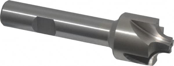 Interstate Corner Rounding End Mill: 0.21 mm Radius, 7/8" Dia, 4 Flutes, High Speed Steel - 1/2" Shank Dia, Bright/Uncoated, Single End
