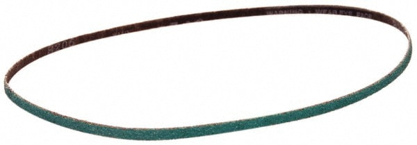 Abrasive Belt: 1/4" Wide, 30" Long, 60 Grit, Zirconia Alumina