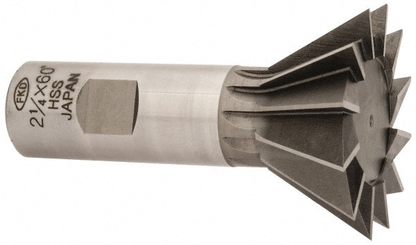 Value Collection DC6018HS Dovetail Cutter: 60 °, 2-1/4" Cut Dia, 1-1/16" Cut Width, High Speed Steel Image