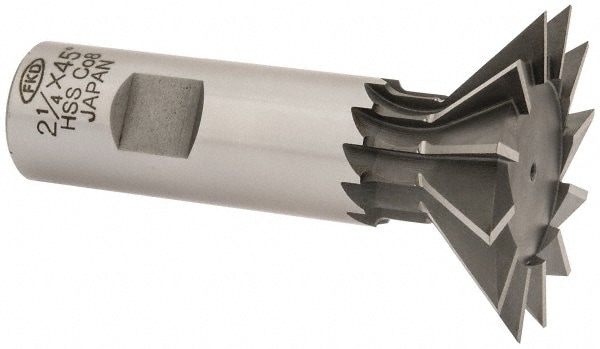 Value Collection DC4518CO Dovetail Cutter: 45 °, 2-1/4" Cut Dia, 1-1/16" Cut Width, Cobalt Image