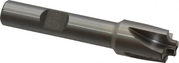 Interstate Corner Rounding End Mill: 0.07 mm Radius, 1/2" Dia, 4 Flutes, Cobalt - 3/8" Shank Dia, Bright/Uncoated, Single End | Part #723-6414