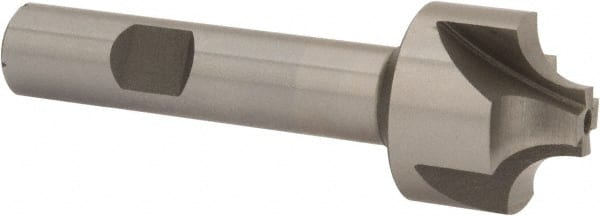 Interstate Corner Rounding End Mill: 0.26 mm Radius, 1" Dia, 4 Flutes, Cobalt - 1/2" Shank Dia, Bright/Uncoated, Single End | Part #723-6471