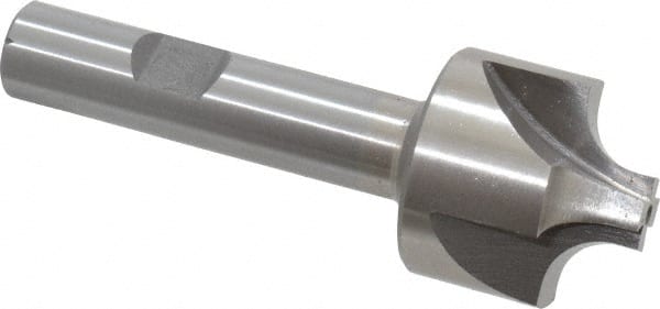 Interstate Corner Rounding End Mill: 0.28 mm Radius, 1-1/8" Dia, 4 Flutes, Cobalt - 1/2" Shank Dia, Bright/Uncoated, Single End | Part #723-6477