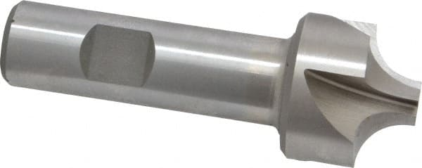 Interstate Corner Rounding End Mill: 0.4 mm Radius, 1-1/4" Dia, 4 Flutes, Cobalt - 3/4" Shank Dia, Bright/Uncoated, Single End | Part #723-6519