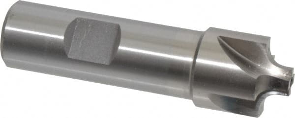 Interstate Corner Rounding End Mill: 0.18 mm Radius, 7/8" Dia, 4 Flutes, Cobalt - 3/4" Shank Dia, Bright/Uncoated, Single End | Part #723-6447