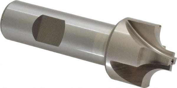 Interstate Corner Rounding End Mill: 0.31 mm Radius, 1-1/8" Dia, 4 Flutes, Cobalt - 3/4" Shank Dia, Bright/Uncoated, Single End | Part #723-6492