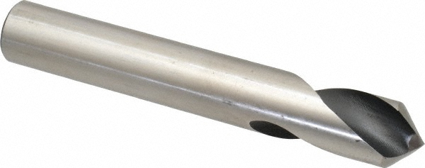 Spotting Drill: 3/4" Dia, 90 ° Point, 5" OAL, High Speed Steel