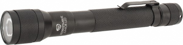 Handheld Flashlight: LED, 225 Lumens, 10 hr Max Run Time, AA Battery (Included)