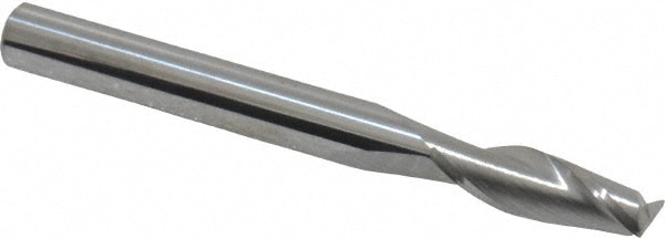 Corner Radius End Mill: 1/4" Dia, 3/4" LOC, 0.02" Radius, 2 Flutes, Solid Carbide