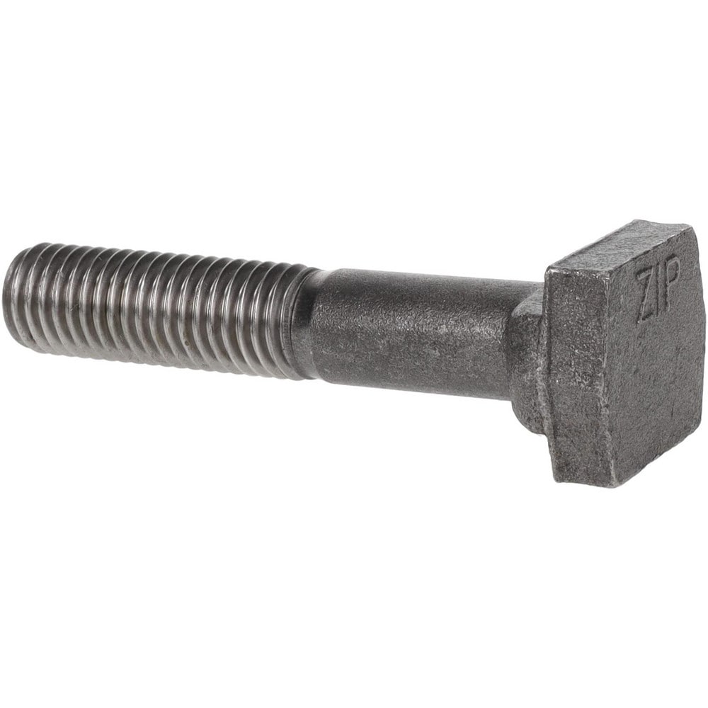 Steel T-Slot Bolt: 5/8-11, 1-1/2" Thread Length, 5/8" Slot Width, Uncoated