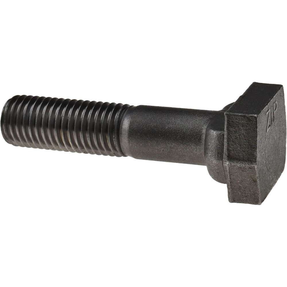 Steel T-Slot Bolt: 3/4-10, 1-1/2" Thread Length, 3/4" Slot Width, Uncoated