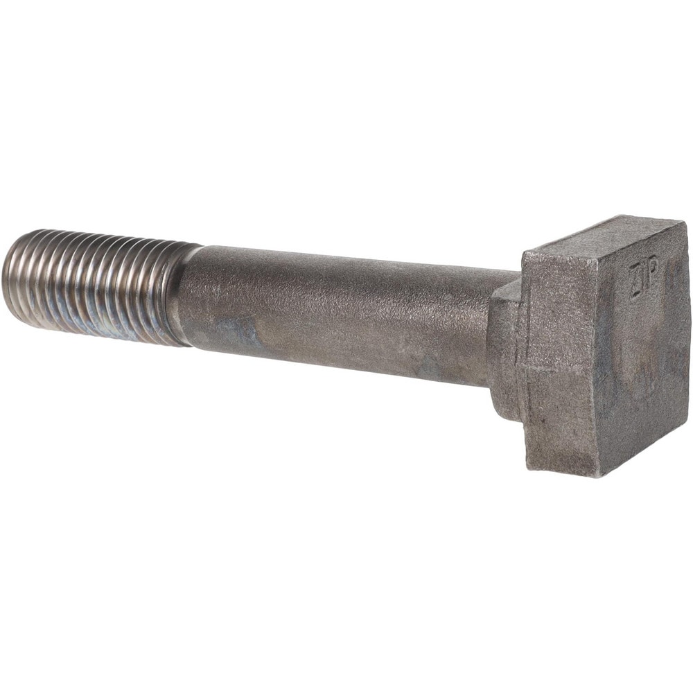 Steel T-Slot Bolt: 1-8, 2" Thread Length, 1" Slot Width, Uncoated