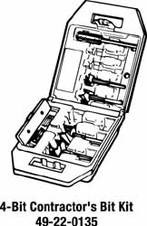 Drill Bit Set: Auger Drill Bits, High Speed Steel - Bright/Uncoated, Standard, Straight Shank